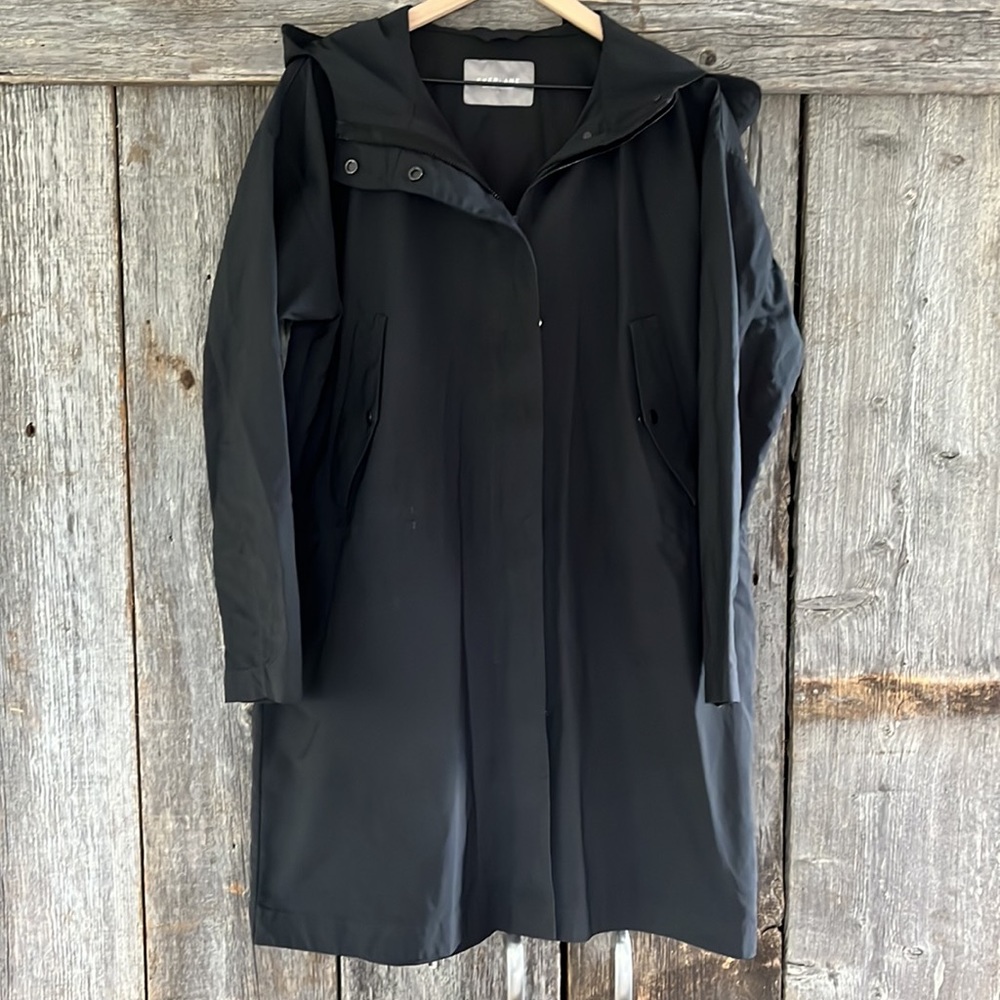 Everlane Black Trench Coat - Picture 3 of 13